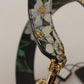Beige Exotic Leather Crystals Reversible Shoulder Strap