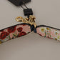 Blue Exotic Leather Crystals Reversible Shoulder Strap