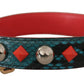 Green Crystals Leather Bag Shoulder Strap