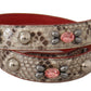 Beige Exotic Leather Studded Shoulder Strap