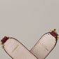 Bordeaux Leather Crystals Bag Shoulder Strap