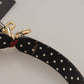 Red Python Leather Crystals Reversible Shoulder Strap
