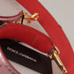 Elegant Metallic Pink Leather Shoulder Strap