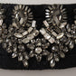 Elegant Rhinestone-Embellished Silk Belt