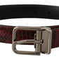 Elegant Red Exotic Leather Belt