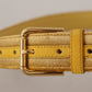 Elegant Velvet Designer Gold-Buckled Belt