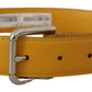 Elegant Leather Belt in Sunshine Yellow