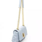 Elegant Light Blue Shoulder Bag with Golden Accents