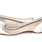 Bianco White silver Flat Point Toe Shoe