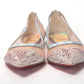 Silver Rose Flat Point Crystals Toe Shoe