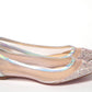 Silver Rose Flat Point Crystals Toe Shoe