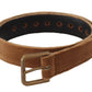 Elegant Engraved Buckle Leather Belt