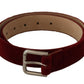 Elegant Velvet Logo Engraved Belt