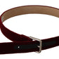 Elegant Velvet Logo Engraved Belt