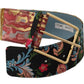 Multicolor Canvas Leather Statement Belt