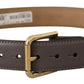 Elegant Engraved Buckle Leather Belt