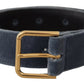 Elegant Navy Velvet Designer Belt