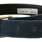 Elegant Navy Velvet Designer Belt