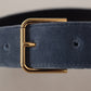 Elegant Navy Velvet Designer Belt