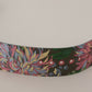 Multicolor Leather Logo Buckle Belt