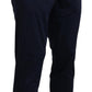 Elegant Dark Blue Slim Chino Pants