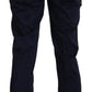 Elegant Dark Blue Slim Chino Pants