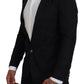 Elegant Martini Style Black Formal Blazer