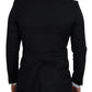 Elegant Martini Style Black Formal Blazer