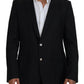 Elegant Black Martini Wool Blazer