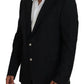 Elegant Black Martini Wool Blazer