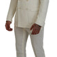 Elegant Off White Silk-Blend Suit