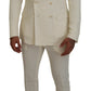 Elegant Off White Silk-Blend Suit