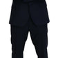 Elegant Blue Martini Wool-Silk Blend Suit