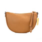 Dover Small Luggage Pebbled Leather Half Moon Crossbody Bag Purse