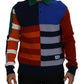 Pullover Sweater in Multicolor Stripes