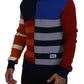 Pullover Sweater in Multicolor Stripes