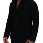 Elegant Black Wool-Cashmere Blend Cardigan