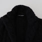 Elegant Black Wool-Cashmere Blend Cardigan