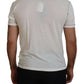 Elegant White Cotton-Silk Blend Tee