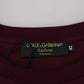 Elegant Maroon Crew Neck Casual Tee