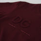 Elegant Maroon Crew Neck Casual Tee