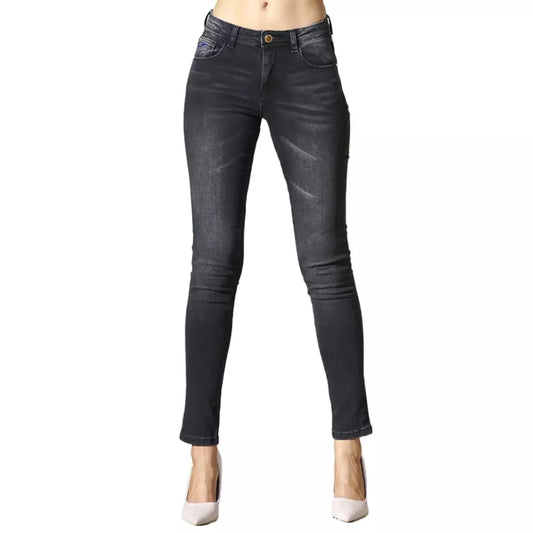 Black Cotton Women's Jeans