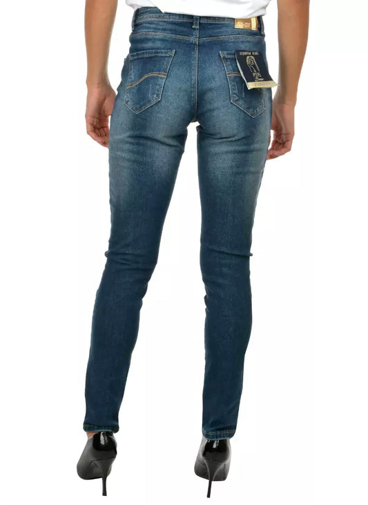 Blue Cotton Women's Skinny Jeans