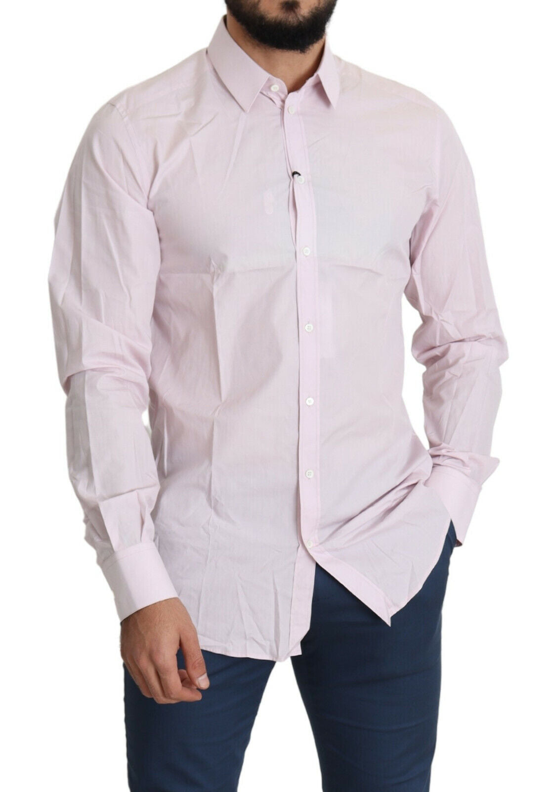 Elegant Slim Fit Pink Dress Shirt