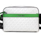 Cooper Small Bright White Palm Signature PVC Utility Crossbody Bag