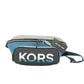 Cooper Large Blue Multi Leather Embroidered Logo Utility Belt Bag