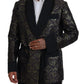 Gold Jacquard Robe Jacket