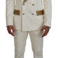 Elegant Off White Double Breasted Suit