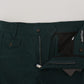 Elegant Green Slim Fit Cargo Jeans