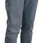 Elegant Slim Fit Light Blue Denim Pants